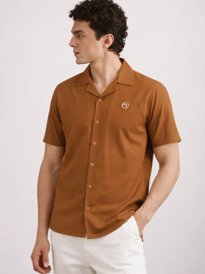 Brown Cuban Color Shirt