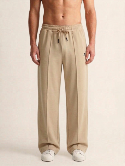 Beige Loose Fit Trouser