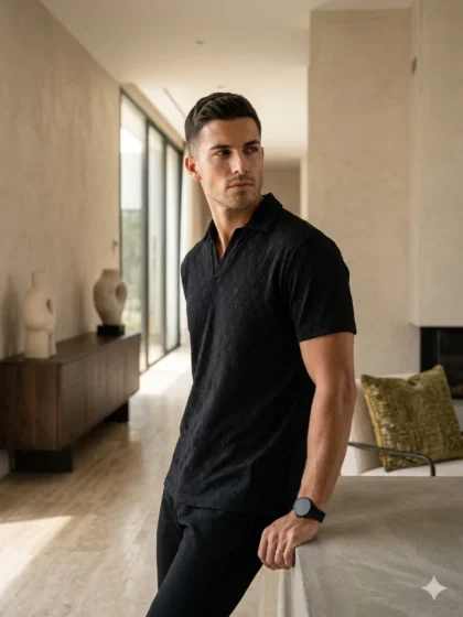 Textured Polo Shirt